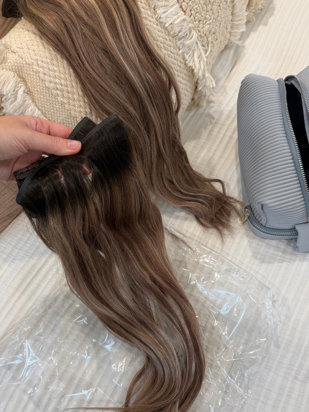 Luxy Clip In Extensions ~ Brown Blonde Balayage Women’s Hair - Picture 3 of 7